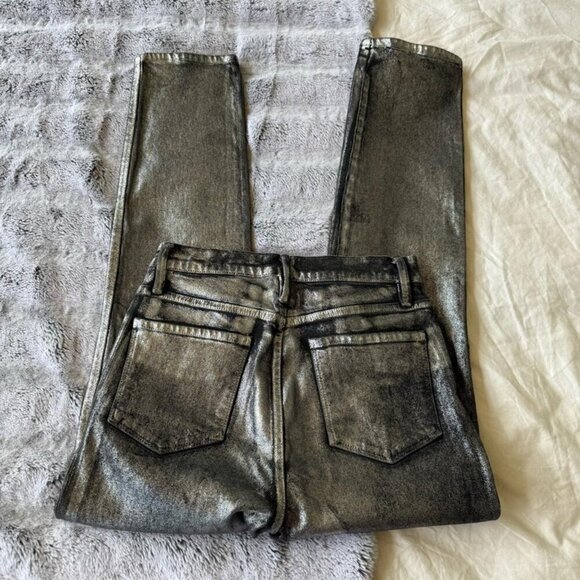 Frame Le Sylvie Slender Straight Silver Pants - Picture 4 of 4